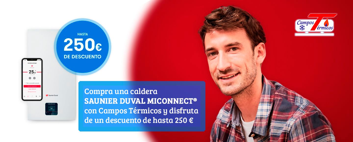 250 €uros de descuento en tu caldera Saunier Duval